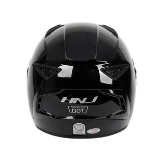 Motorcycle Helmet Black HNJ with Black Visor
