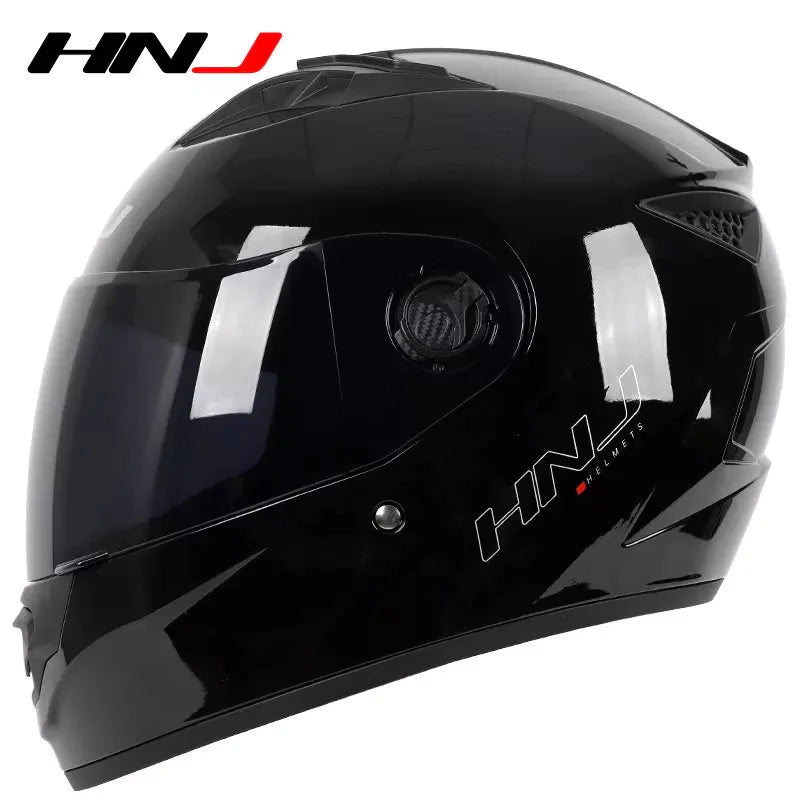 cool full face motorcycle helmets for sale Motorcycle Helmet Black HNJ with Black Visor