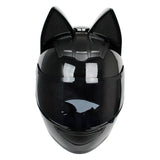 The Black HNJ Full-Face Motorcycle Helmet with Cat Ears is brought to you by Kings Motorcycle Fairings