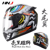 The Black Lion Dog HNJ Full-Face Motorcycle Helmet is brought to you by Kings Motorcycle Fairings
