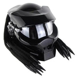 Black Predator HNJ Motorcycle Helmet - KingsMotorcycleFairings.com