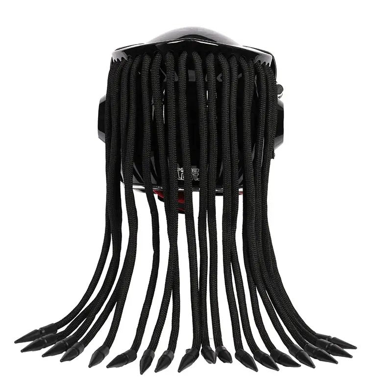 dreads motorcycle helmet Grandbiker Polyester Universal Design Predator Dreadlocks/Add-On Hair Attachment for Rider Helmet, Black and Neon 6 mm predator with 24 hair length ( TIP Tap Home at the bottom or at the top right for more motorcycle gear Dreadlocks helmet hood & Sausage-lips