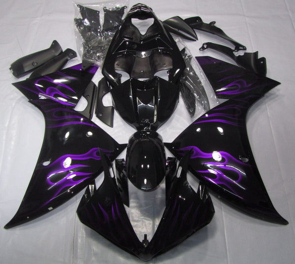Yamaha YZF-R1 (2009-2011) Black & Purple Flame Fairings