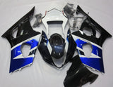 Blue, Black, Dark Blue and White Fairing Kit for a 2003 & 2004 Suzuki GSX-R1000 motorcycle
