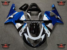 Suzuki GSXR1000 (2000-2002) Black, Blue, Silver & White Fairings