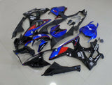 Black, Blue and Red Fairing Kit for a 2009, 2010, 2011, 2012, 2013 and 2014 BMW S1000RR motorcycle