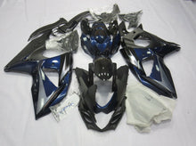 Black, Dark Blue and Silver Fairing Kit for a 2009, 2010, 2011, 2012, 2013, 2014, 2015 & 2016 Suzuki GSX-R1000 motorcycle