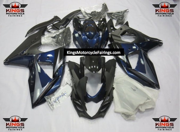 Suzuki GSXR1000 (2009-2016) Black, Dark Blue & Silver Fairings