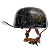 Black & Gold Owl Retro Baseball Cap Motorcycle Helmet is brought to you by KingsMotorcycleFairings.com