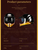 Black, Gold and White Lightning Beasley Open-Face Motorcycle Helmet is brought to you by KingsMotorcycleFairings.com