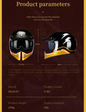 Black, Gold and White Lightning Beasley Open-Face Motorcycle Helmet is brought to you by KingsMotorcycleFairings.com