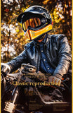 Black, Gold and White Lightning Beasley Open-Face Motorcycle Helmet is brought to you by KingsMotorcycleFairings.com