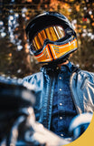 Black, Gold and White Lightning Beasley Open-Face Motorcycle Helmet is brought to you by KingsMotorcycleFairings.com