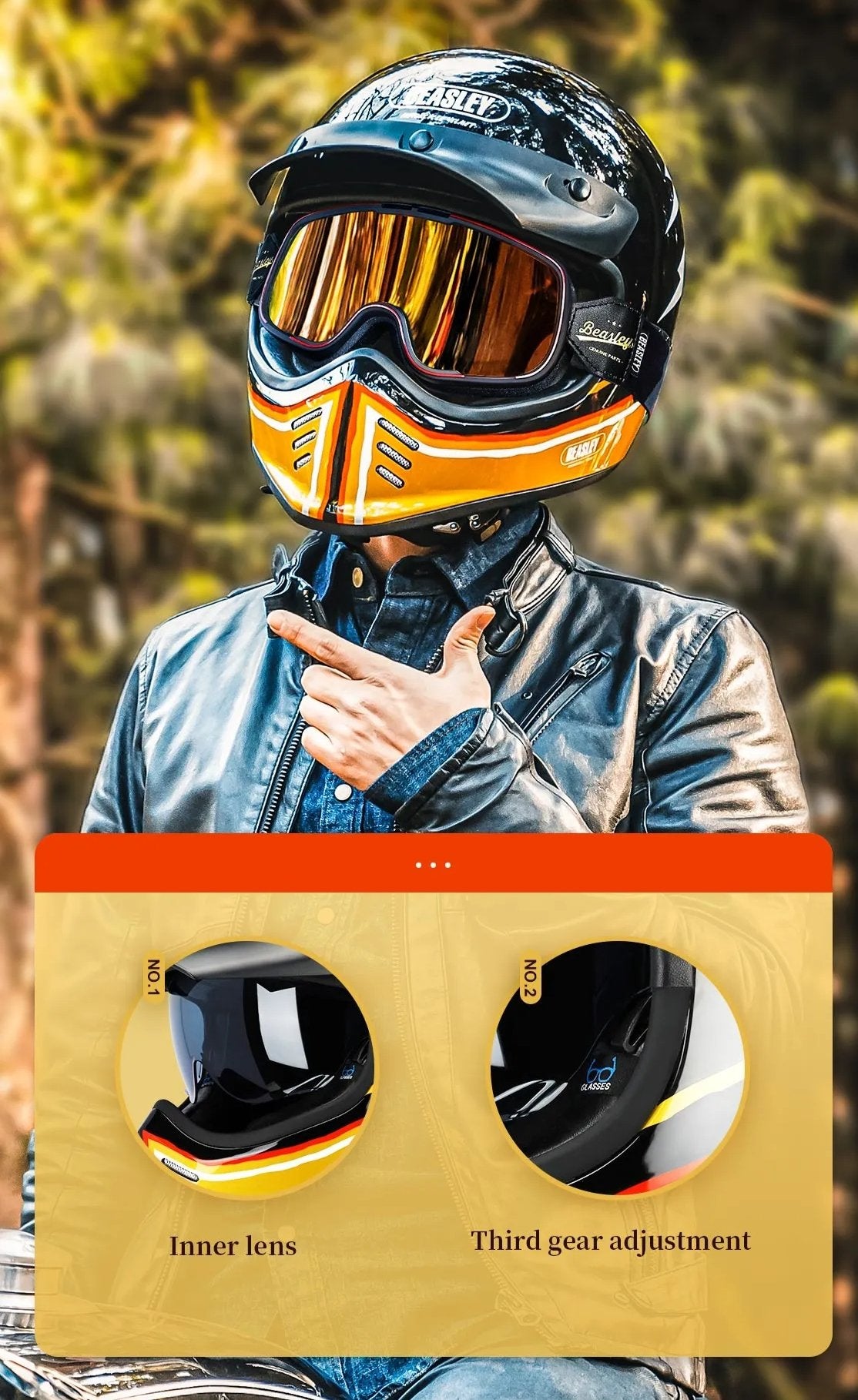 black lightning motorcycle helmet Black, Gold & White Lightning Beasley Motorcycle Helmet