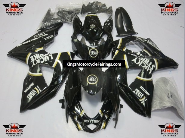 Suzuki GSXR1000 (2009-2016) Black, Gold & White Lucky Strike Fairings