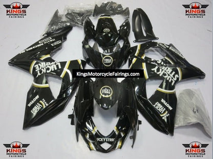 Suzuki GSXR1000 (2009-2016) Black, Gold & White Lucky Strike Fairings