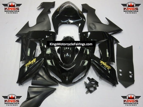 Fairing Kit For A Kawasaki ZX10R (2006-2007) Black, Gold & Matte Black