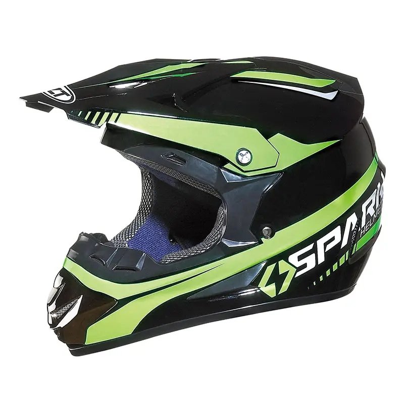 Black and Green Dirt Bike Motorcycle Helmet is brought to you by KingsMotorcycleFairings.com