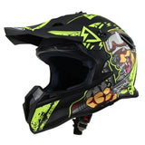 Black & Green War Dog Dirt Bike Motorcycle Helmet - KingsMotorcycleFairings.com