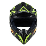 Black & Green War Dog Dirt Bike Motorcycle Helmet - KingsMotorcycleFairings.com