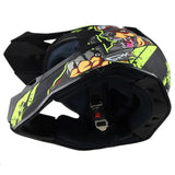 Black & Green War Dog Dirt Bike Motorcycle Helmet - KingsMotorcycleFairings.com