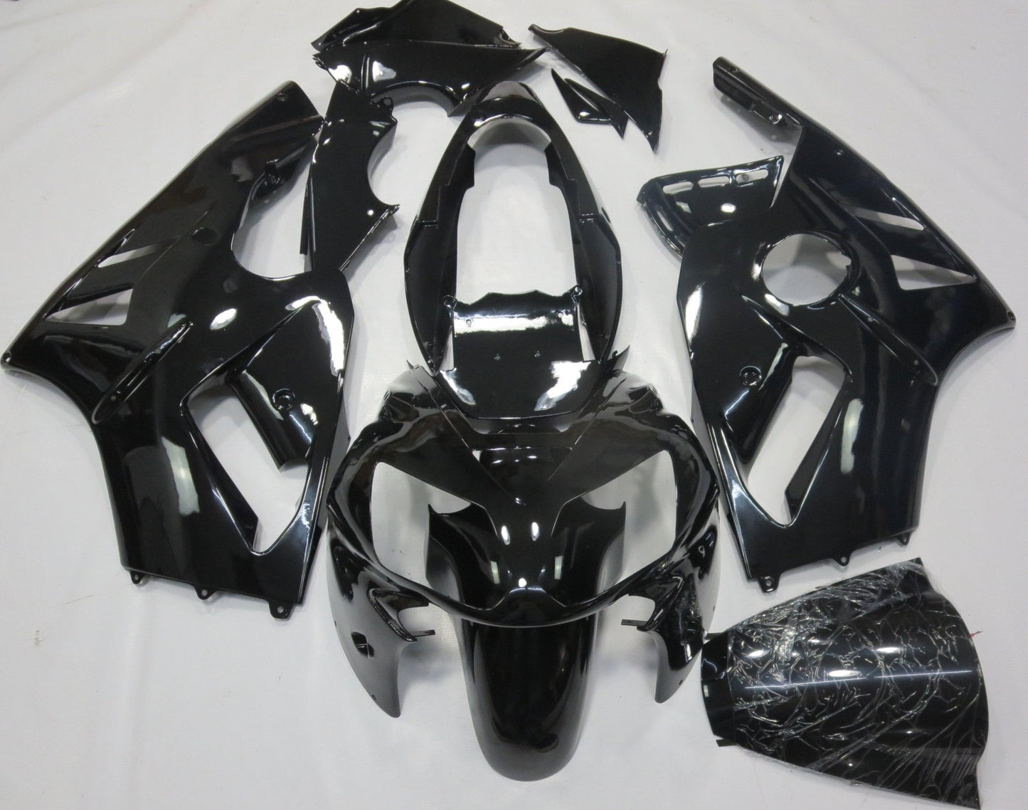 Black Kawasaki ZX12R Fairings (2000-2001) at KingsMotorcycleFairings.com
