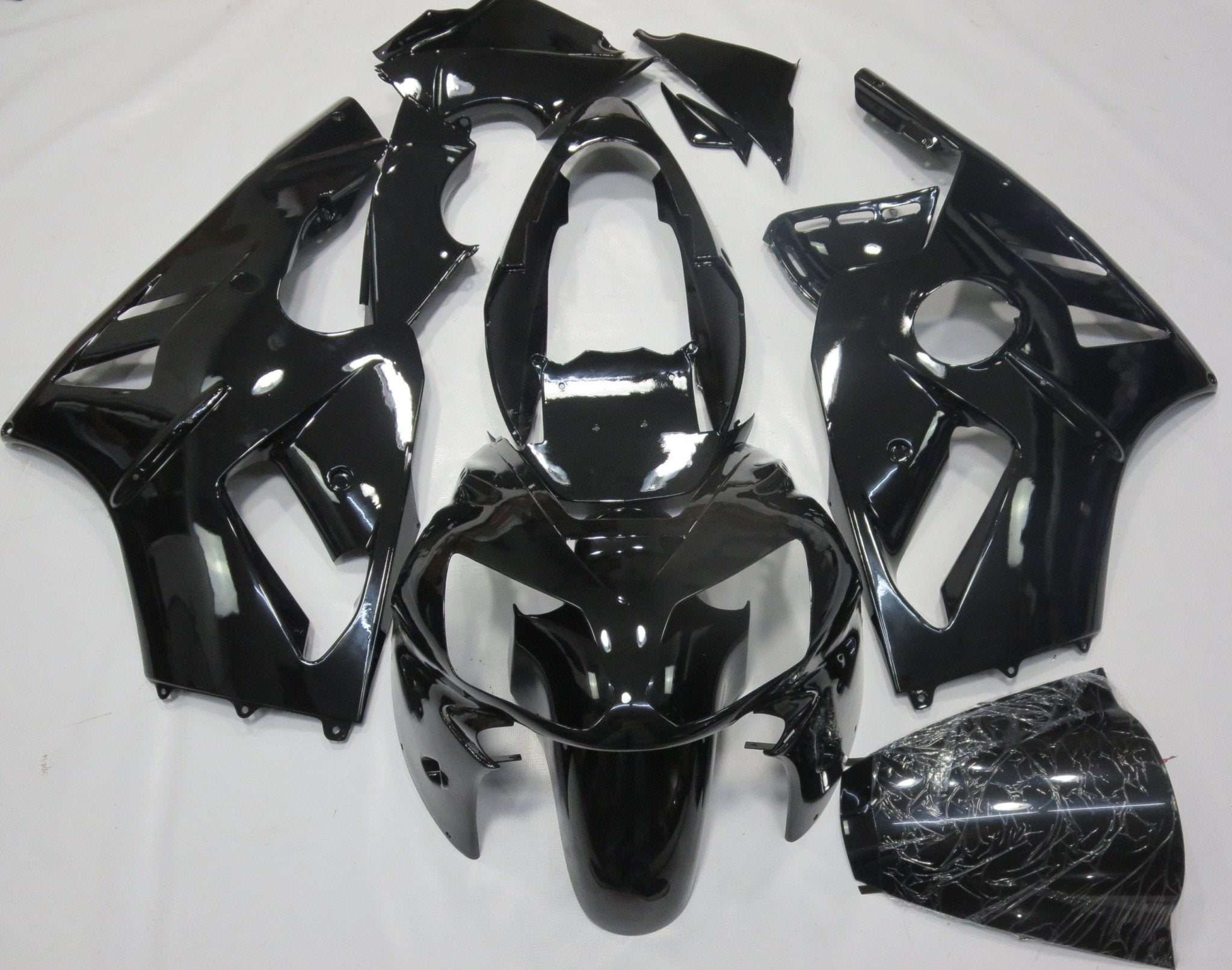 Black Kawasaki ZX12R Fairings (2000-2001) at KingsMotorcycleFairings.com