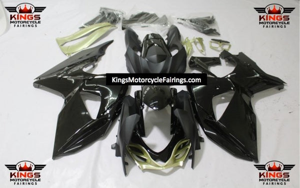 Suzuki GSXR1000 (2009-2016) Black, Matte Black & Light Gold Fairings