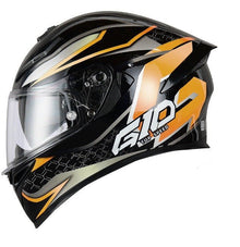 Black, Orange & Silver G10 Ryzen Motorcycle Helmet at KingsMotorcycleFairings.com