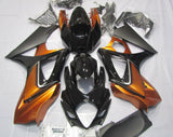 Black, Orange, Silver and Matte Black Fairing Kit for a 2007 & 2008 Suzuki GSX-R1000 motorcycle