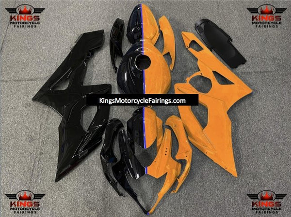 Suzuki GSXR1000 (2005-2006) Black, Orange & Blue Split Fairings