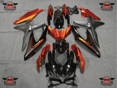 Suzuki GSXR600 (2008-2010) Black, Orange & Gray Fairings