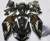 Black, Orange and Silver Fairing Kit for a 2012, 2013, 2014, 2015, 2016, 2017, 2018, 2019, 2020 & 2021 Kawasaki Ninja ZX-14R motorcycle