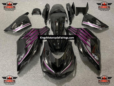 Fairing kit for a Kawasaki Ninja ZX14R (2012-2021) Black, Pink & Silver