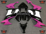 Fairing kit for a Kawasaki Ninja ZX10R (2008-2010) Black, Pink & White