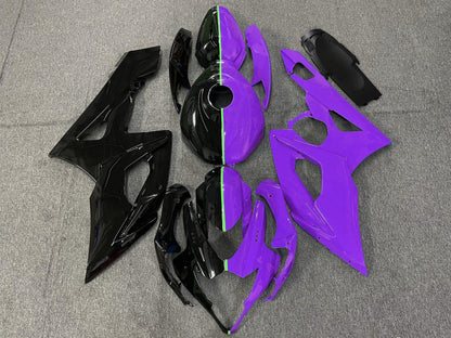 Black, Purple and Green Split Fairing Kit for a 2005 & 2006 Suzuki GSX-R1000 motorcycle