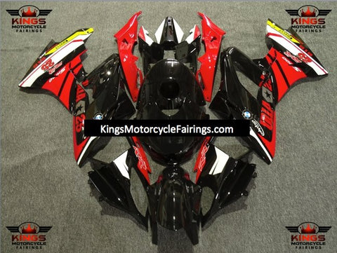 BMW S1000RR (2017-2018) Black, Red & White #25 Fairings