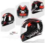 The Black and Red HNJ Full-Face Motorcycle Helmet is brought to you by Kings Motorcycle Fairings