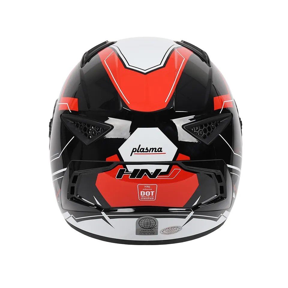 The Black and Red HNJ Full-Face Motorcycle Helmet is brought to you by KingsMotorcycleFairings.com