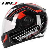 The Black and Red HNJ Full-Face Motorcycle Helmet is brought to you by Kings Motorcycle Fairings
