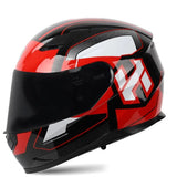 Black, Red and White Speed HNJ Full-Face Motorcycle Helmet is brought to you by KingsMotorcycleFairings.com