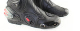 Black, Red & White Speed Leather Motorcycle Boots at KingsMotorcycleFairings.com