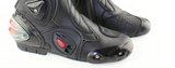 Black, Red & White Speed Leather Motorcycle Boots at KingsMotorcycleFairings.com