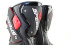 Black, Red & White Speed Leather Motorcycle Boots at KingsMotorcycleFairings.com
