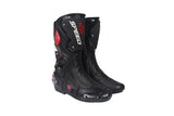 Black, Red & White Speed Leather Motorcycle Boots at KingsMotorcycleFairings.com
