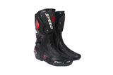 Black, Red & White Speed Leather Motorcycle Boots at KingsMotorcycleFairings.com