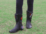 Black, Red & White Speed Leather Motorcycle Boots at KingsMotorcycleFairings.com