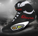 Black, Red, White & Yellow Riding Tribe Motorcycle Short Boot is brought to you by KingsMotorcycleFairings.com