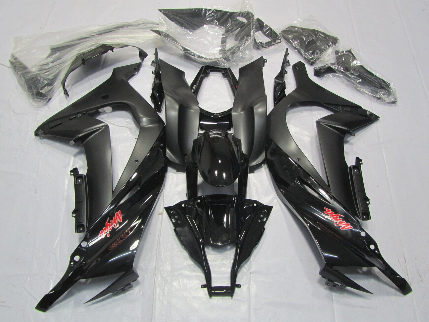 Black, Red and Matte Black Fairing Kit for a 2011, 2012, 2013, 2014 & 2015 Kawasaki Ninja ZX-10R motorcycle