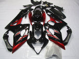 Black, Red and Silver Fairing Kit for a 2005 & 2006 Suzuki GSX-R1000 motorcycle